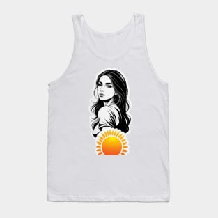 girl with sun Tank Top